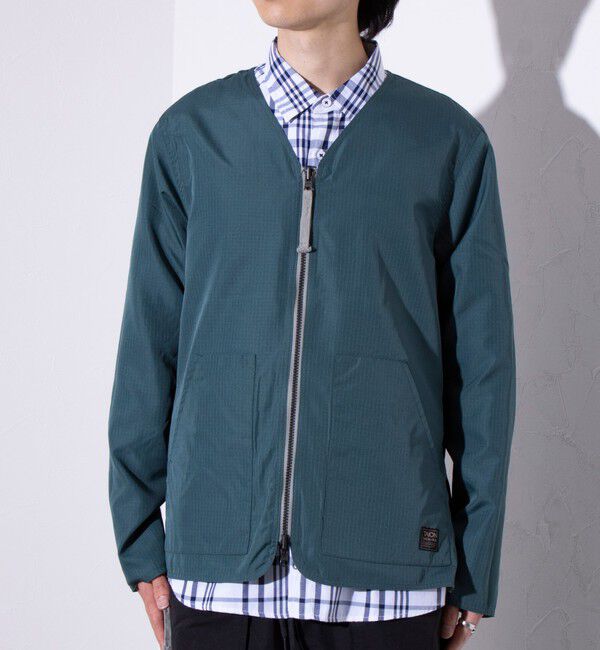 GLOSTER「【TAION/タイオン】ミリタリー Ripstop  リバーシブル Vネック Zip カーディガン」|ブルゾン・スタジャン|