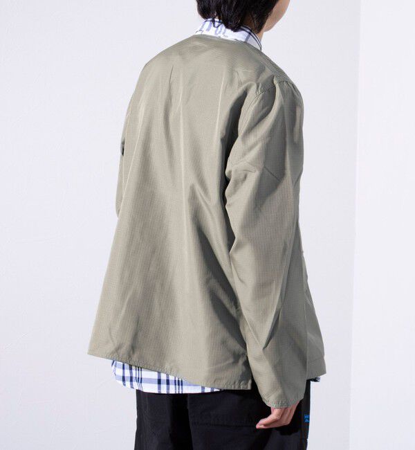 GLOSTER「【TAION/タイオン】ミリタリー Ripstop  リバーシブル Vネック Zip カーディガン」|ブルゾン・スタジャン|