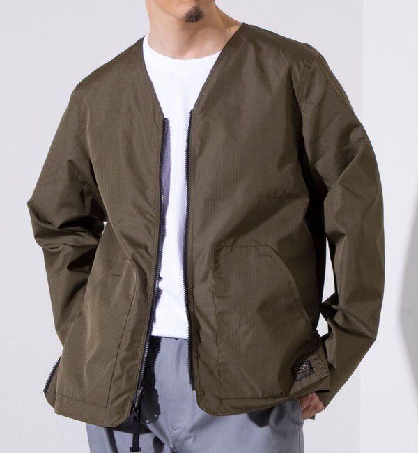 GLOSTER「【TAION/タイオン】ミリタリー Ripstop  リバーシブル Vネック Zip カーディガン」|ブルゾン・スタジャン|