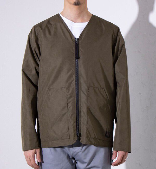 GLOSTER「【TAION/タイオン】ミリタリー Ripstop  リバーシブル Vネック Zip カーディガン」|ブルゾン・スタジャン|