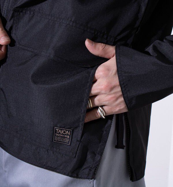 GLOSTER「【TAION/タイオン】ミリタリー Ripstop  リバーシブル Vネック Zip カーディガン」|ブルゾン・スタジャン|