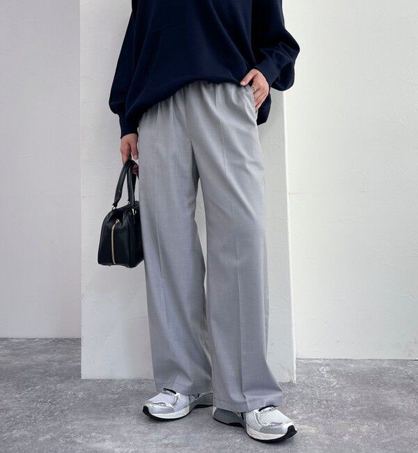 fredy emue「《セットアップ対応》TRイージーストレートパンツ」|チノ|グレー