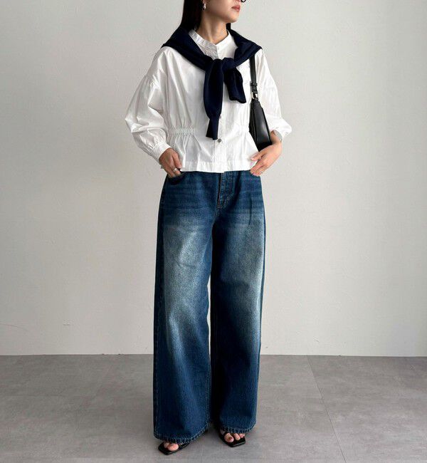 fredy emue「クロップドウエストギャザーブラウス」|シャツ・ブラウス|