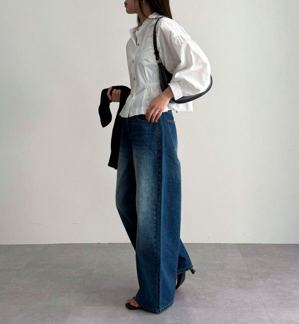 fredy emue「クロップドウエストギャザーブラウス」|シャツ・ブラウス|