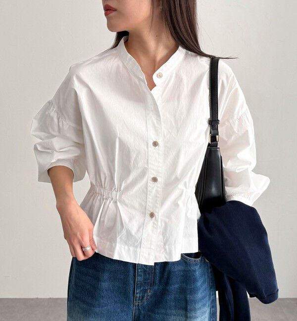 fredy emue「クロップドウエストギャザーブラウス」|シャツ・ブラウス|
