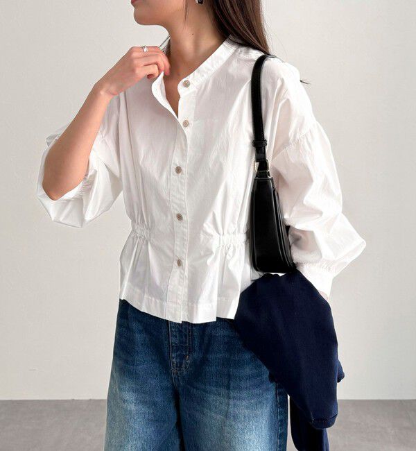 fredy emue「クロップドウエストギャザーブラウス」|シャツ・ブラウス|