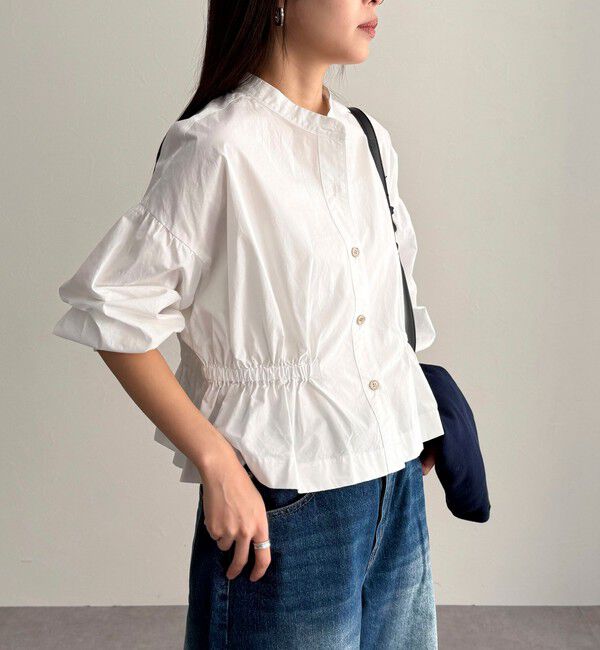 fredy emue「クロップドウエストギャザーブラウス」|シャツ・ブラウス|