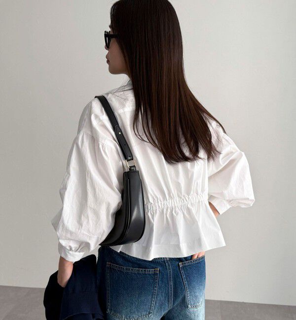fredy emue「クロップドウエストギャザーブラウス」|シャツ・ブラウス|