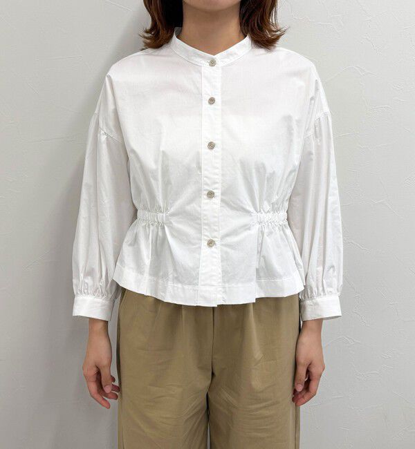 fredy emue「クロップドウエストギャザーブラウス」|シャツ・ブラウス|