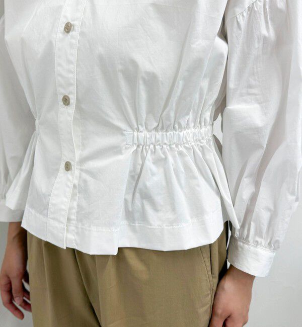 fredy emue「クロップドウエストギャザーブラウス」|シャツ・ブラウス|