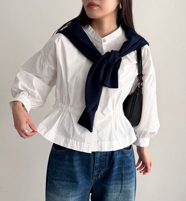 fredy emue「クロップドウエストギャザーブラウス」|シャツ・ブラウス|