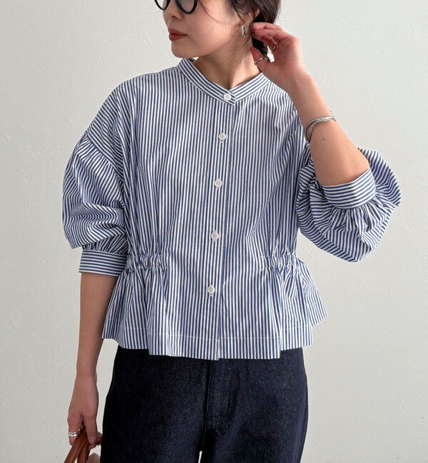 fredy emue「クロップドウエストギャザーブラウス」|シャツ・ブラウス|