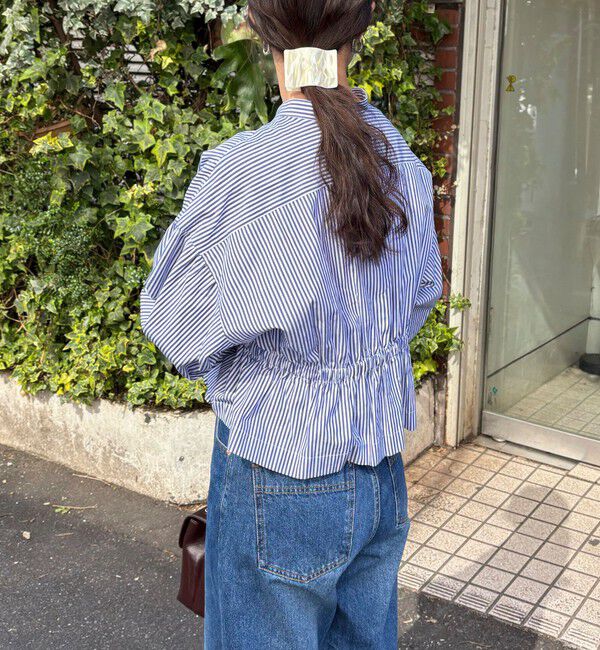 fredy emue「クロップドウエストギャザーブラウス」|シャツ・ブラウス|