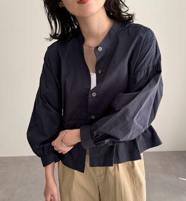 fredy emue「クロップドウエストギャザーブラウス」|シャツ・ブラウス|