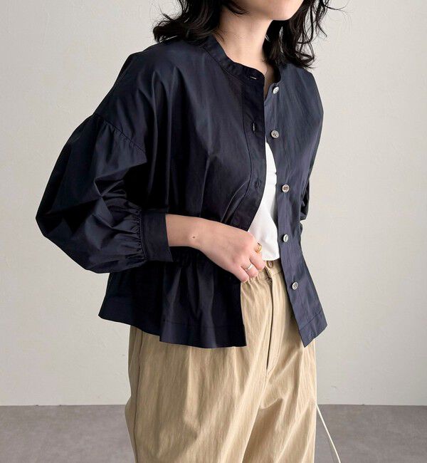 fredy emue「クロップドウエストギャザーブラウス」|シャツ・ブラウス|