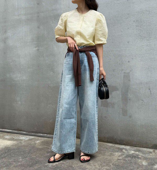 fredy emue「【WEB限定カラーあり】コットンリップルハート刺繍ブラウス」|シャツ・ブラウス|