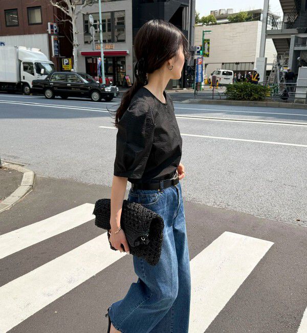 fredy emue「【WEB限定カラーあり】コットンリップルハート刺繍ブラウス」|シャツ・ブラウス|