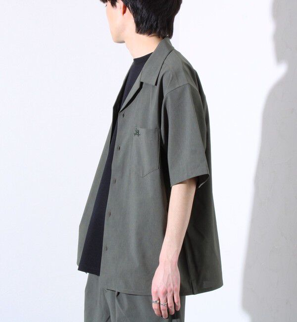 GLOSTER「【GLOSTER/グロスター】フレンチブルドッグ刺繍 COOLMAX オープンカラーシャツ」|シャツ・ブラウス|