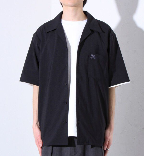 GLOSTER「【GLOSTER/グロスター】フレンチブルドッグ刺繍 COOLMAX オープンカラーシャツ」|シャツ・ブラウス|