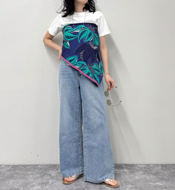 fredy emue「【POM Amsterdam／ポムアムステルダム】プリント三角ストール」|ストール|