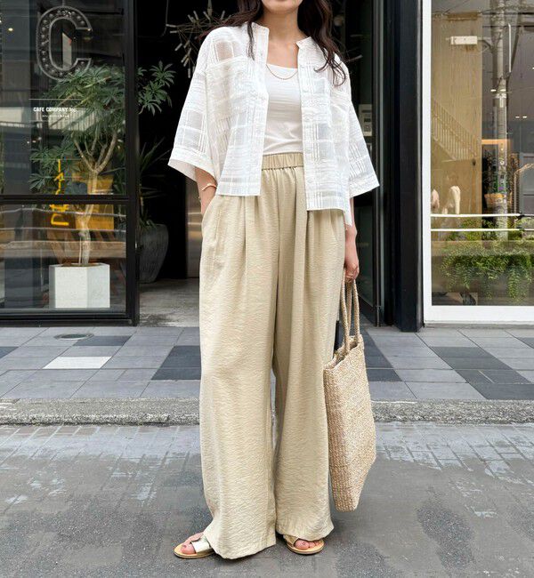 fredy emue「《セットアップ対応》RNギャザーイージーパンツ」|チノ|