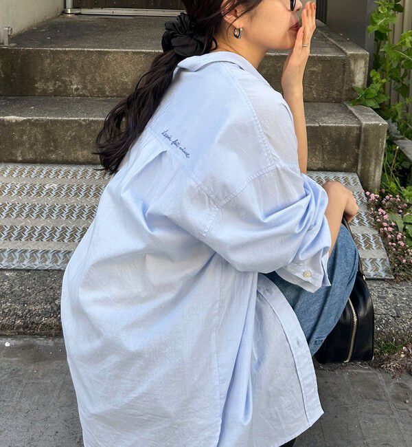 fredy emue「刺繍入りオーバーシャツ」|シャツ・ブラウス|