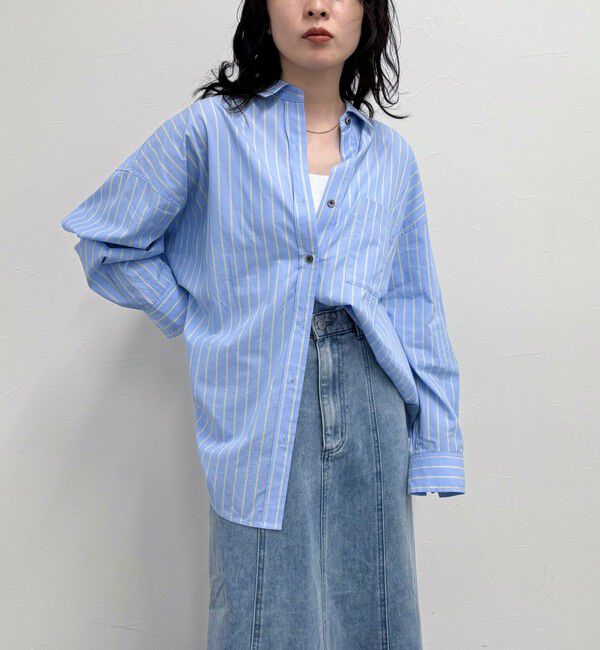 fredy emue「刺繍入りオーバーシャツ」|シャツ・ブラウス|