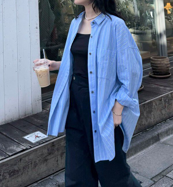 fredy emue「刺繍入りオーバーシャツ」|シャツ・ブラウス|