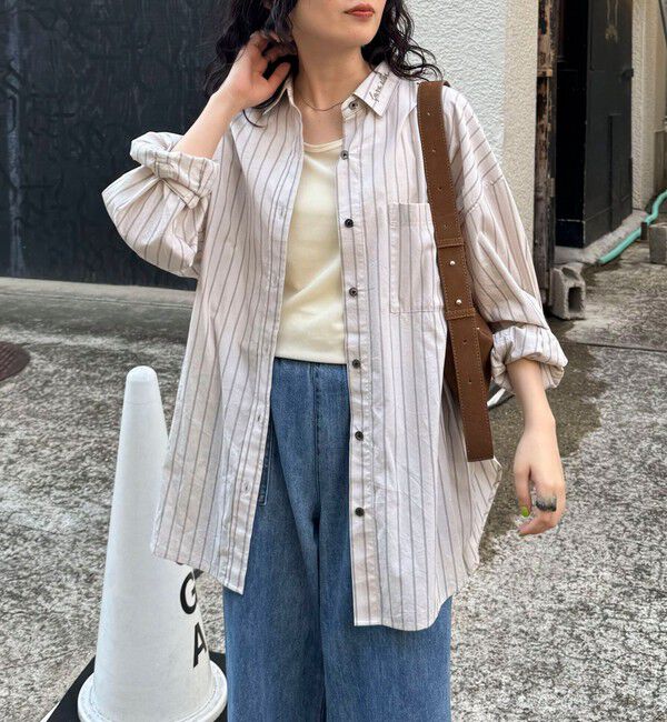 fredy emue「刺繍入りオーバーシャツ」|シャツ・ブラウス|