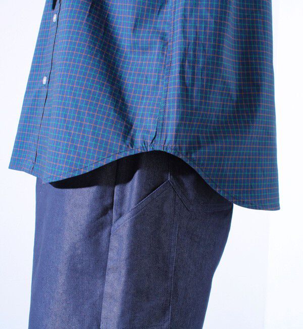 GLOSTER「【GLOSTER/グロスター】BOY ASTLAD ボタンダウン 半袖チェックシャツ ワンポイント」|シャツ・ブラウス|