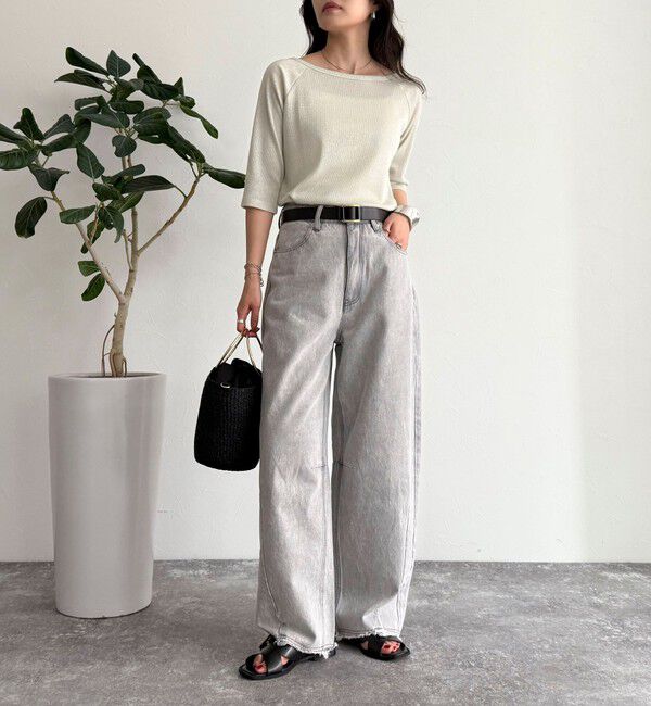 fredy emue「ラメテレコボートネックカットソー」|Tシャツ・カットソー|