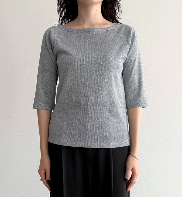 fredy emue「ラメテレコボートネックカットソー」|Tシャツ・カットソー|
