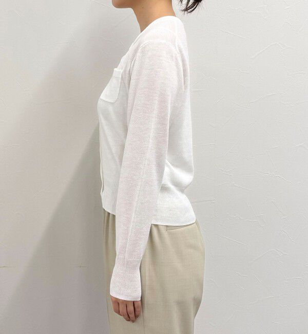 fredy emue「リネン混ポケ付きカーディガン」|カーディガン|