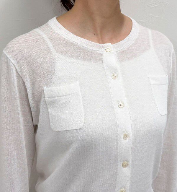 fredy emue「リネン混ポケ付きカーディガン」|カーディガン|