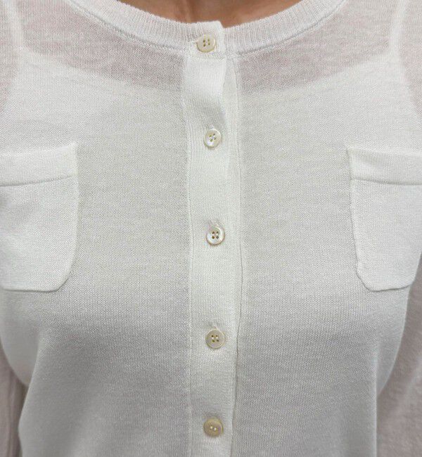 fredy emue「リネン混ポケ付きカーディガン」|カーディガン|