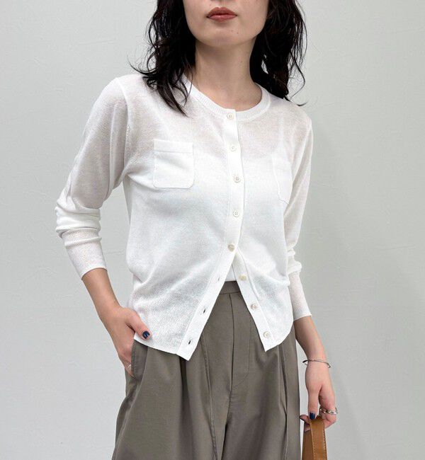 fredy emue「リネン混ポケ付きカーディガン」|カーディガン|