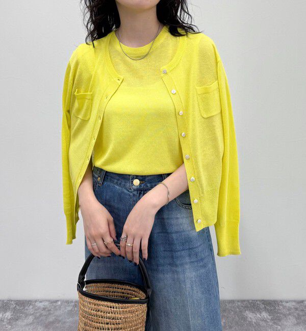 fredy emue「リネン混ポケ付きカーディガン」|カーディガン|