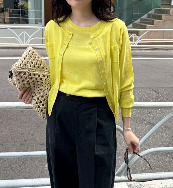 fredy emue「リネン混ポケ付きカーディガン」|カーディガン|