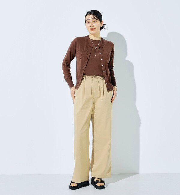 fredy emue「リネン混ポケ付きカーディガン」|カーディガン|