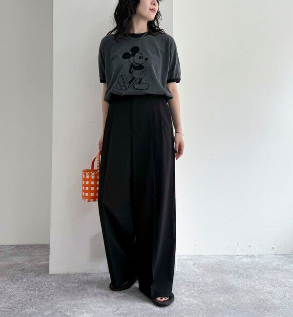 fredy emue「【吸水速乾/接触冷感/ウォッシャブル/防シワ加工】接触冷感タックスラックスパンツ」|スラックス|