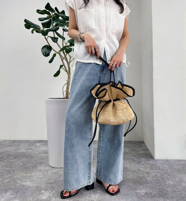 fredy emue「【MADE IN MADE/メイド イン マダ】ANDRY フリルショルダーバック S」|かごバッグ|