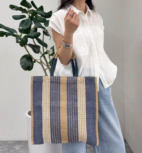 fredy emue「【TARANGO/タランゴ】 ジュートフラットトートバッグ」|トートバッグ|ブルー系その他