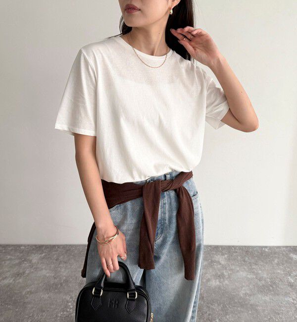 fredy emue「ハイツイストコットンTシャツ」|Tシャツ・カットソー|