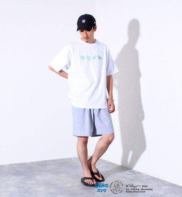 FREDY MAC「表情連続プリント スマーフ フロントTシャツ? 」|Tシャツ・カットソー|