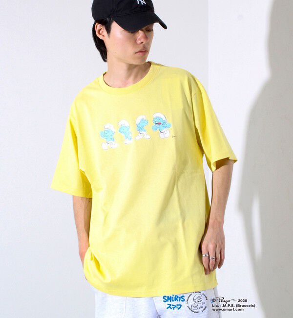 FREDY MAC「表情連続プリント スマーフ フロントTシャツ? 」|Tシャツ・カットソー|