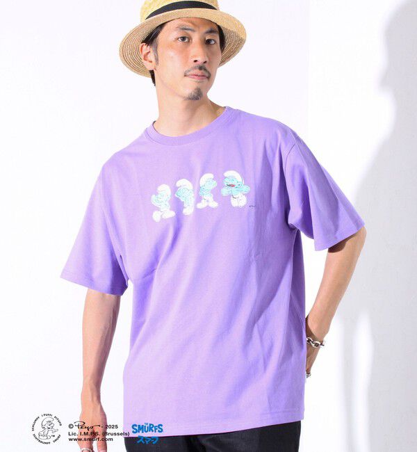 FREDY MAC「表情連続プリント スマーフ フロントTシャツ? 」|Tシャツ・カットソー|