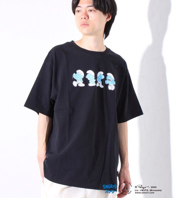 FREDY MAC「表情連続プリント スマーフ フロントTシャツ? 」|Tシャツ・カットソー|