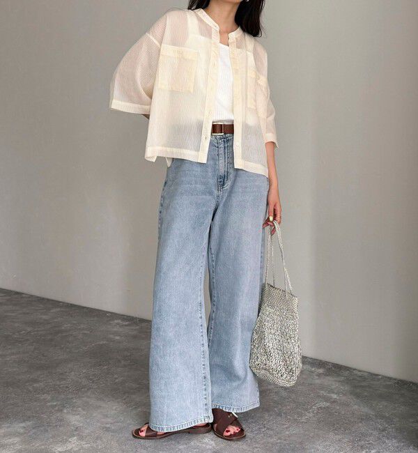 fredy emue「半袖シアーストライプシャツ」|シャツ・ブラウス|