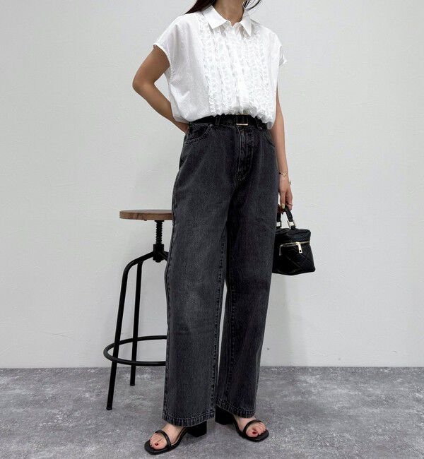 fredy emue「フレンチスリーブフリルブラウス」|シャツ・ブラウス|