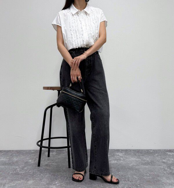 fredy emue「フレンチスリーブフリルブラウス」|シャツ・ブラウス|